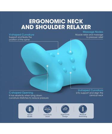 Neck & Shoulder Relaxer with Magnetic Therapy | Pain Relief Chiropractic Pillow | Cervical Traction Device for TMJ Headache | Spine Alignment | Black - Buy Online on GoSupps.com
