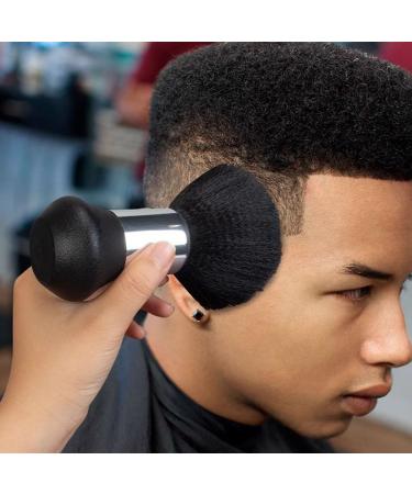 Professional 2-Piece Neck Brush Set for Hairdressing - Hair Cutting Duster Brushes with Handle (Black) - Ideal for Hairdressers & Barbers - International Shipping Available - Buy Online on GoSupps.com