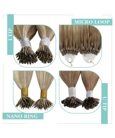 Youngsee Real Hair Bonding Extensions - 45cm U-Tip Light Brown & Platinum Highlights Keratin Hot Fusion 50g - #P8A/60 - Buy Online on GoSupps.com