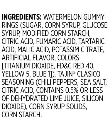 Snak Club Tajin Watermelon Rings 2.25oz (Pack of 12) - Chili & Lime Gummy Snacks | Gluten-Free, Mild Heat, Bold Flavor - Buy Online on GoSupps.com