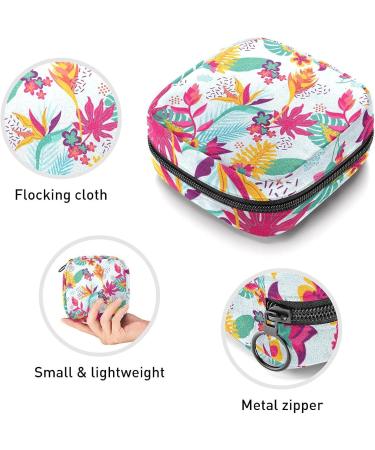 Exotic Floral Sanitary Napkin Storage Bag - Portable Period Pouch for Women and Girls - Multi-colored - Buy Online on GoSupps.com