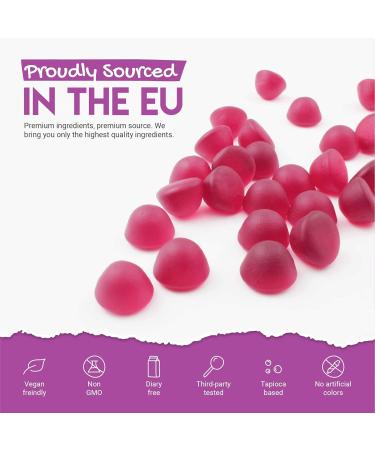 Cranberry Gummies 1000mg - Organic Cranberry Extract Supplement - 60 Vegan Gummies - Kosher Halal - Buy Online on GoSupps.com
