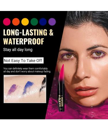 6Pcs Waterproof Colored Mascara Volumising & Lengthening Mascara - Long-Lasting Blue Mascara for eyelashes Colorful Thick Mascara Eye Makeup Professional Eye Cosmetics for Women and Girls #001 - Buy Online on GoSupps.com