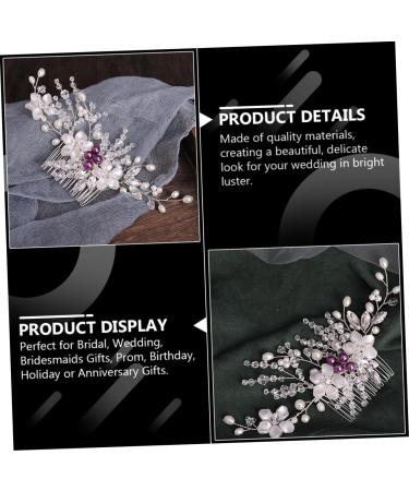 Housoutil 1pc Braided Flower Comb Wolf Tail and Ears Pearl Hair Comb Diy Women Hair Comb Womens Hair Clips Hair Claw Clips for Women Tiara Hair Accessories The Side White Abs Bride - Buy Online on GoSupps.com