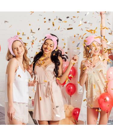 Jexine 24 Pcs Spa Headband Plush Sleep Eye Mask Bulk Set - Simple Style | Makeup Headband for Face Washing, Sleepover Party Supplies for Women - Buy Online on GoSupps.com