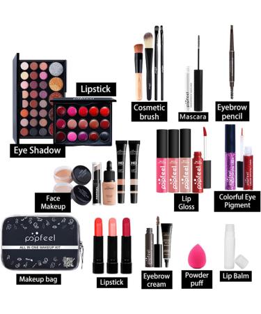 FantasyDay All-in-one Makeup Set Gift Surprise | Complete Makeup Kit for Women - Eyeshadow, Lipstick, Blush, Foundation, Concealer, and More included - Essential Starter Bundle with Brush Kit004 - Buy Online on GoSupps.com