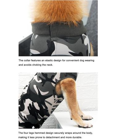 Dog Surgery Recovery Suit | Medical Pet Shirt for Dogs & Cats | After Surgery Onesie in Camouflage (S) - Buy Online on GoSupps.com