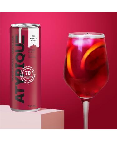 ATYPIQUE Non-Alcoholic Low Calories Cocktail Red Sangria 355 mL 12-Count Red Sangria 1 Count (Pack of 12) - Buy Online on GoSupps.com