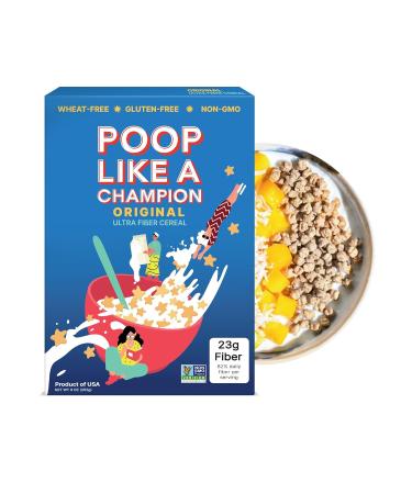 Poop Like a Champion Healthy Choice Ultra High Fiber Cereal - A Low Carb Food, Keto Friendly Food & Fiber Supplement | Breakfast Essentials with Soluble Fiber, Insoluble Fiber & Psyllium Husk Powder 9 Ounce (Pack of 1) - Buy Online on GoSupps.com