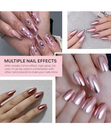 KYDA Liquid Mirror Nail Powder Chrome Mirror Finish High Glossy Metallic Liquid Powder for Nails Holographic Glitter Nail Art Powder Iridescent Aurora Nail Art Varnish#02 - Buy Online on GoSupps.com
