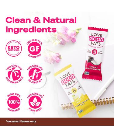 Love Good Fats Keto Protein Snack Bars - Chocolate Lovers Variety Pack - 12 Pack - Buy Online on GoSupps.com
