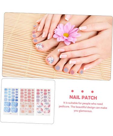 LALAFINA False Nails Tips Wraps False Nails Patches Fashion Summer French Fake Nails Toe Nail Stickers - Buy Online on GoSupps.com