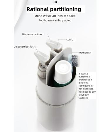 TSA Approved Portable Travel Washing Cup - 8-in-1 Design with Toothbrush Comb Mirror Towel & Toothpaste Storage for Easy Carry | International Shipping - Buy Online on GoSupps.com