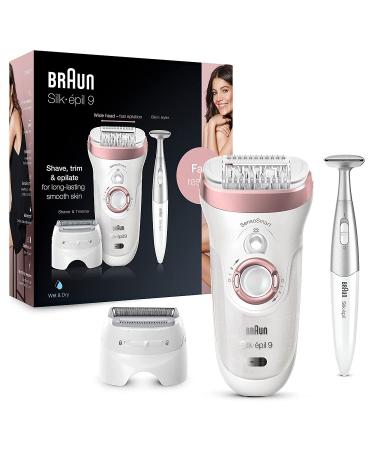 Braun Silk- pil 9-890 epilator for long-lasting hair removal wireless wet & dry epilator for women including bikinitrmmer and various essays white/rose gold alt -890