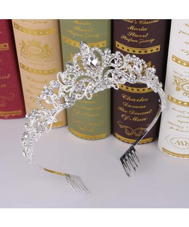 Vofler Crystal Tiara Crown Headband - Rhinestone Hair Jewelry for Women & Girls | Bridal Prom Pageant & Party Decor - Buy Online on GoSupps.com