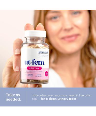 UT-Fem Solution - Fast-Acting Urinary Tract Cleanse for Comfort & Health - D-Mannose, Cranberry, Hibiscus - 42 Vegetarian Capsules - Buy Online on GoSupps.com