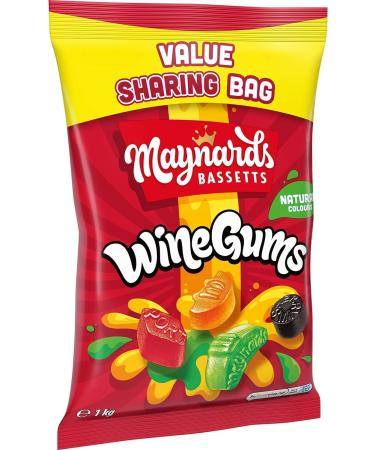 Maynards Bassetts Winegums - 1 kg Value Bag - Buy Online on GoSupps.com