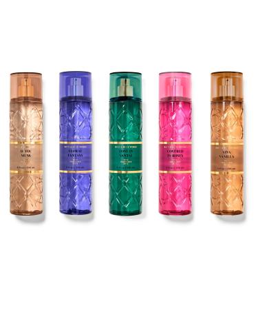 Everyday Luxuries Fine Fragance Mist Collection Gift Set by Bath + Body Works - If You Musk Floral Fantasy Lost in Santal Covered in Roses and Viva Vanilla - 8 fl oz each