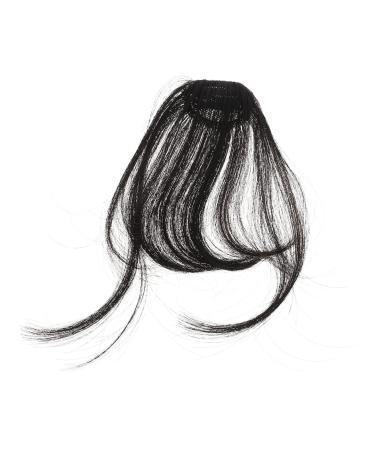 OSALADI Piece Bangs Hair Clip Extension Wispy Bangs Wig Fringe Clip in Bangs Black Hair Bang Wispy Fringe Bangs Flat Neat Air Bangs Fake Hair Bangs Clip in Fringe Elegant Xuchang Woman Natural Color