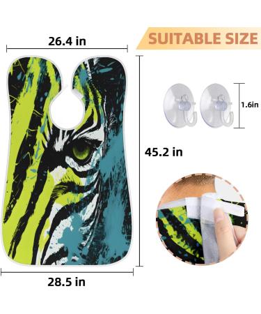Animal Zebra Beard Bib Apron - Beard Hair Catcher for Men | Perfect Father's Day & Christmas Gift with 2 Suction Cups - Buy Online on GoSupps.com