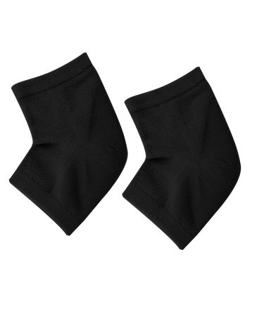 Moisturizing Gel Heel Socks Gel Heel Sleeves Gel Socks for Foot Care Foot Skin Protector Relieve Pain and Pressure Heel Cushion(Black)