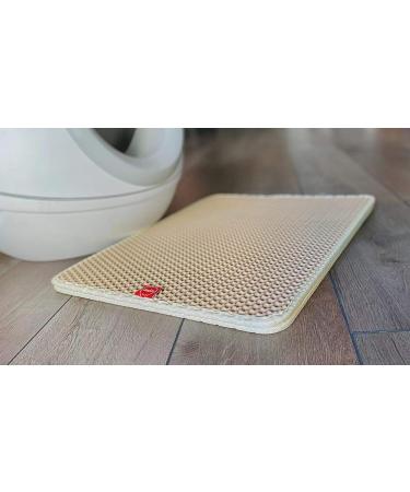 Premium Double Layer Large Cat Litter Mat - Scatter Control & Waterproof - L Biege - Buy Online on GoSupps.com