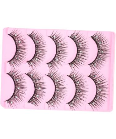 BIUDECO 10 Pairs Diamond False Eyelashes Fluffy Fake Lashes Women Extension Eyelashes Makeup Eyelashes Decore Colorful Decor Rhinestone Eyelashes Cross Rhinestones 3d Chemical Fiber - Buy Online on GoSupps.com