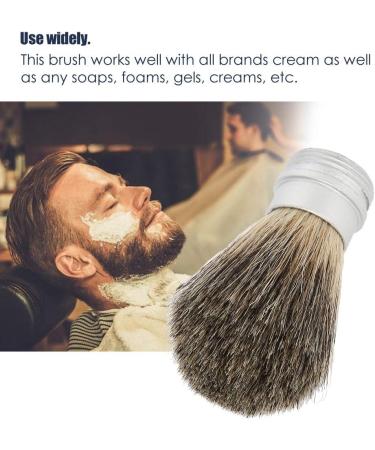 Beard Shaving Brush with Bristle Hair & Aluminum Handle - Perfect for Men's Beard Grooming | 3.66 x 1.29 Inch - Buy Online on GoSupps.com
