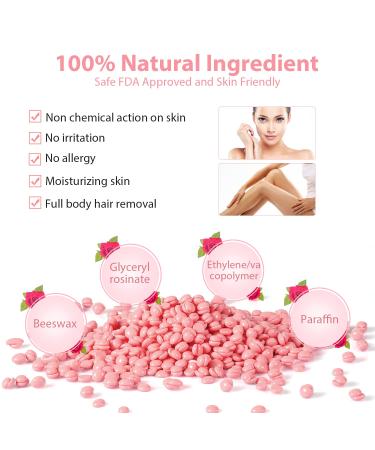 Madors 1lb Hard Wax Beads Kit with Applicator Sticks - Hair Removal Wax Beans for Full Body - Pink Wax Melt Warmer - Buy Online on GoSupps.com