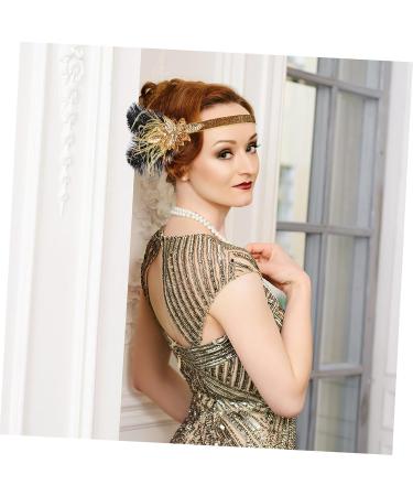 Bridal Hair Accessories Decor Headbands Hair Ties Hair Bands Plume Headband Women Costume Headwear Flapper Headpiece Headdress for Cosplay Sequins Bride Cloth The Photo - Buy Online on GoSupps.com