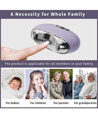 Rechargeable Electric Nail Clipper | Safety Fingernail Cutter & Filer | Purple Nail Trimmer for Adults, Kids | Gift for Caregivers - Buy Online on GoSupps.com