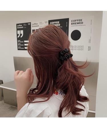 JeoPoom Silk Hair Rope 3 Pieces 11cm and 6cm Silk Hair Rope Regular Donut Hair Ties Silk Scrunchies for Women Girls Ladies(Black) - Buy Online on GoSupps.com