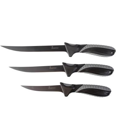 IMAX filleting knife including knife sharpener fishing knife fish knife fishing knife including knife sheath knife with a rubber handle 18cm blade