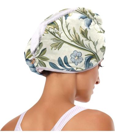 Buy Blue Peony Hair Towel 2 Pack - Super Absorbent Quick-Dry Hair Turbans for Women & Girls | Fast International Shipping - Buy Online on GoSupps.com