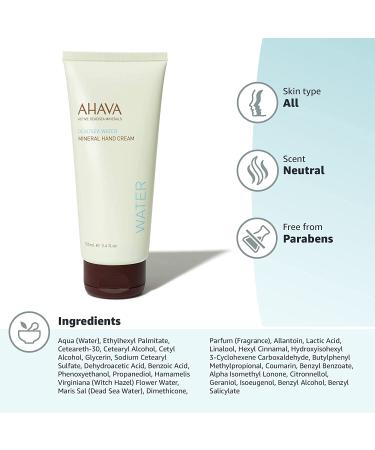 AHAVA Dead Sea Mineral Hand Cream 3.4 Fl Oz - Hydrating Skin Therapy - Buy Online on GoSupps.com