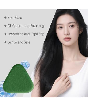 BRVLY Nature Triangle Shampoo Bar Strengthens & Smoothes Hair Helps Control Oil & Soothe Dry Itchy Scalp Gentle Cleansing & Nourishing Soap for Women & Men 3 - Buy Online on GoSupps.com