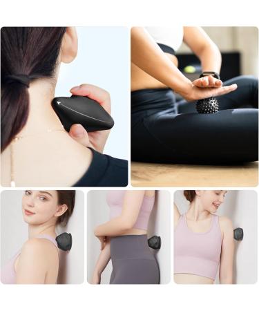 Rymall Trigger Point Presser Massage Device with Hedgehog Ball Painless Muscle Pain Relief Set with Suction Cup & Bag (Black & Blue) for Self-Massage - Buy Online on GoSupps.com