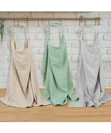 Breathable Cotton Nursing Cover for Breastfeeding | Baby Feeding, Car Seat & Stroller Cover | Light Green - Buy Online on GoSupps.com