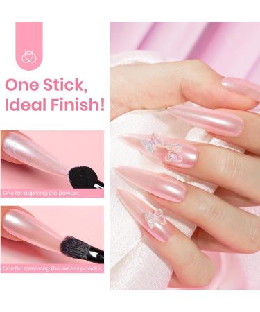 Beetles Gel Polish White Chrome Nail Powder - Mirror Effect Holographic Pigment for Nail Art - 1g Gift for Girls - 2023 Nail Trend DIY Salon - Mermaid Pearl - Buy Online on GoSupps.com