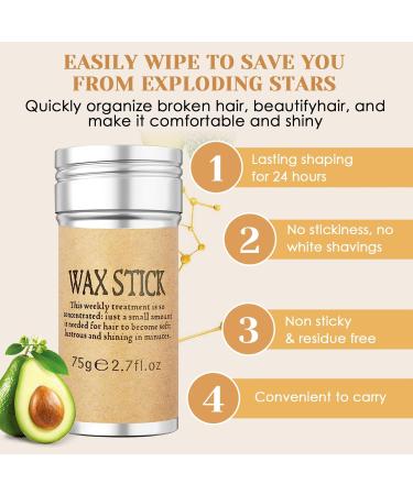 75g Hair Wax Stick Hair Wax Stick Smooth Non-Greasy Hair Wax Stick Hair Styling Pomade for Men and Women Hair Looks Neat and Tidy - Buy Online on GoSupps.com