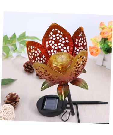 Lamp Solar Energy Lamp Outdoor Lamp Pattern Light Solar Light Garden Light Hollow Out Red Floor Lamp (Red) - Buy Online on GoSupps.com