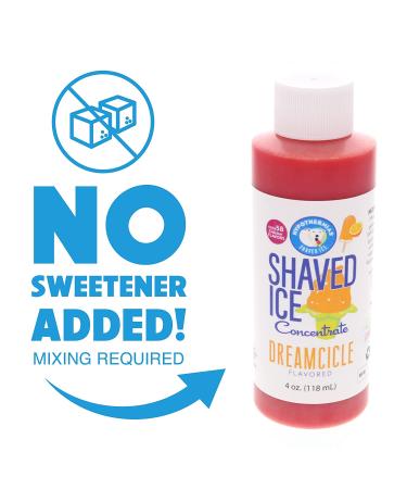 Dreamcicle Shaved Ice & Snow Cone Flavor Concentrate - 4 fl oz (Makes 1 Gallon of Syrup) - Buy Online on GoSupps.com
