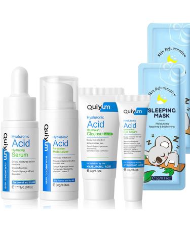 Skincare Gifts for Teenage Girls Gift Set Hyaluronic Acid Skin Care Sets & Kits Facial Kit Pamper Sets for Women Gifts Cleanser-Serum-Moisturizers-Eye Cream-Mask Travel Kit (Skincare Set 01)