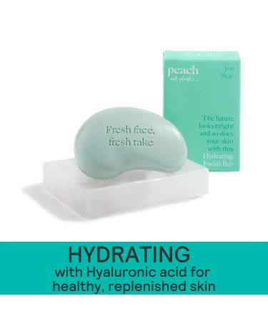 Peach Hydrating Facial Cleanser with Hyaluronic Acid - Vegan Bar Soap for Dry & Normal Skin - Buy Online on GoSupps.com
