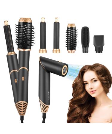 Hair styler Hairstyler Airstyler 5 in 1 hair dryer brush set Airstyler 5 in 1 with 6 attachments drying straightening curling volumizing lonen care styling brushes for all hair types