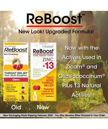 ReBoost Zinc +13 Cherry Spray - Fast-Acting Sore Throat Relief & Cold Symptoms - 0.68 oz - Buy Online on GoSupps.com