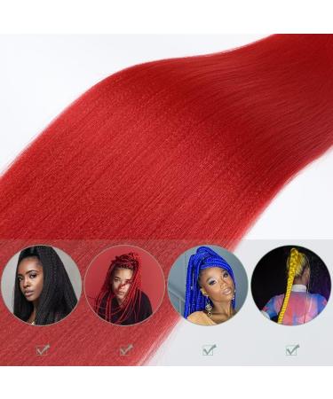 YDDM 20 Pre-Stretched Braiding Hair Extensions - 6 Pack Red Jumbo Braids for Artistic Hairstyles - Buy Online on GoSupps.com