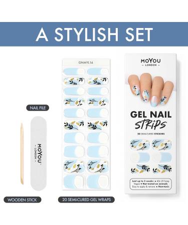 Moyou London Gel Nail Strips - 20 Pc. Gel Wraps with UV Lamp Offer | Palm Springs - Buy Online on GoSupps.com