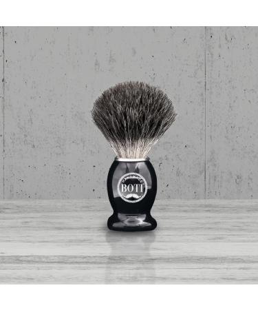 Boti Handmade Shaving Brush - 100% Pure Badger Hair with Black Wooden Handle | Barber Salon Tool - Buy Online on GoSupps.com