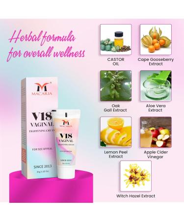 MACARIA V18 Herbal Feminine Firming Cream with Natural Plant Extracts for Tightening & Tone - Buy Online on GoSupps.com